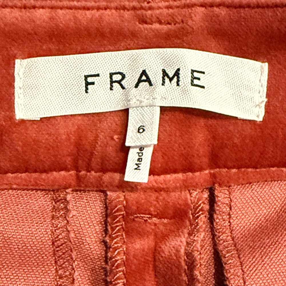 Frame Le Crop Spice Velvet Trousers Size 6 - Picture 3 of 15